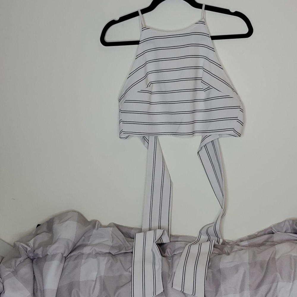 Sage The Label Crop Top Wrap Striped